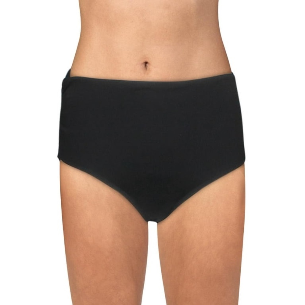 NWOT Anne Cole Shirred Black Bikini Bottoms Size X-Large